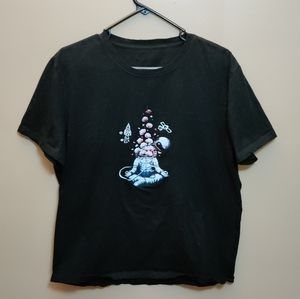 Men's L Astronaut Graphic Design T Shirt